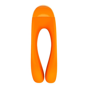 SATISFYER - VIBRADOR DE DEDO CANDY CANE LARANJA