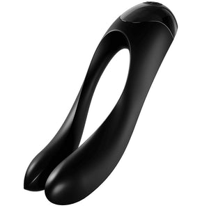 SATISFYER - VIBRADOR DE DEDO CANDY CANE LARANJA