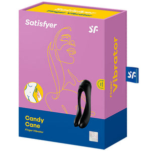 SATISFYER - VIBRADOR DE DEDO CANDY CANE LARANJA