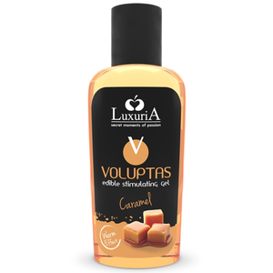 INTIMATELINE LUXURIA - VOLUPTAS GEL DE MASSAGEM COMESTÍVEL EFEITO AQUECEDOR - CARAMELO 100 ML