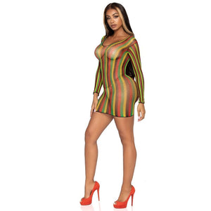 LEG AVENUE - RASTA MINI VESTIDO TAMANHO ÚNICO