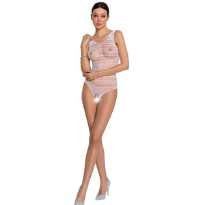 PASSION - WOMAN BS086 BODYSTOCKING BLANCO TALLA UNICA