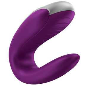 SATISFYER - VIBRADOR DOUBLE FUN PARTNER ROXO