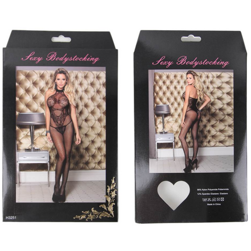 QUEEN LINGERIE - BARE BACK BODYSTOCKING S/L