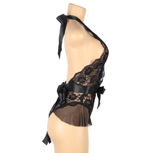 QUEEN LINGERIE - LOW LOW LACE TEDDY L/XL