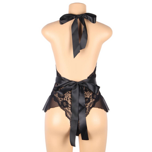 QUEEN LINGERIE - LOW LOW LACE TEDDY L/XL