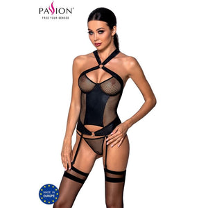 PASSION - CORSET DE COURO ECOLÓGICO AMANDA S/M