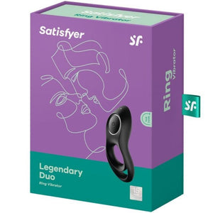 SATISFYER - VIBRADOR DE ANÉIS LENDRIO DUO PRETO