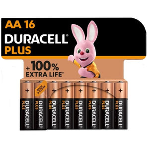 DURACELL - PLUS POWER 100 BATERIA ALCALINA AA LR6 16 UNIDADE