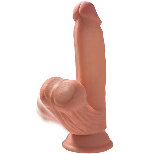 KING COCK - PLUS BOLAS DE BALANO DE DILDO 3D 15.2 CM