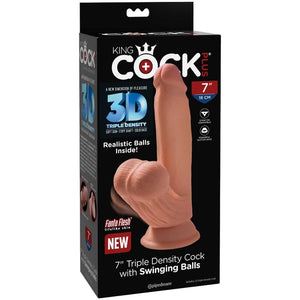 KING COCK - PLUS BOLAS DE BALANO DE DILDO 3D 15.2 CM