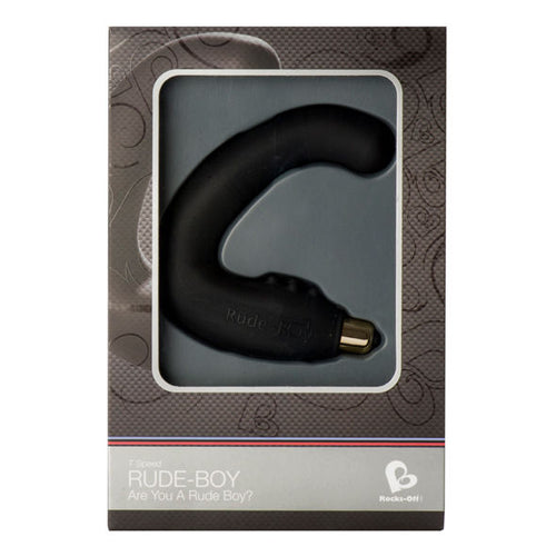 ROCKS-OFF - RUDE-BOY MASCULINO G-SPOT MASSAGER 7 V PRETO