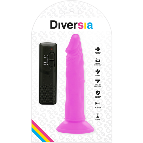 DIVERSIA - FLEXÍVEL VIBRAO VIBRANTE ROXO 23 CM -O- 4.3 CM