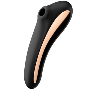 SATISFYER - VIBRADOR DE PULSO DE AR DUAL KISS PRETO