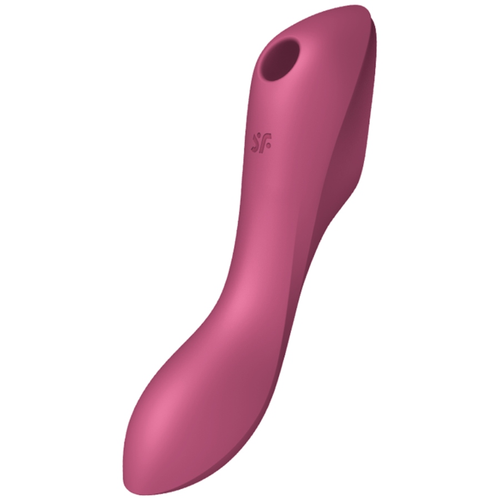 SATISFYER - VIBRADOR DE PULSO DE AR CURVY TRINITY 3 VERMELHO