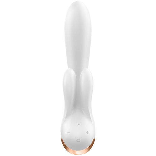 SATISFYER - APLICATIVO VIBRADOR DOUBLE FLEX BRANCO