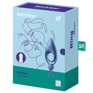 SATISFYER - VIBRADOR SNIPER RING AZUL