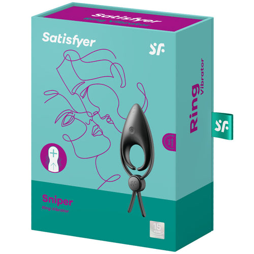 SATISFYER - VIBRADOR SNIPER RING AZUL