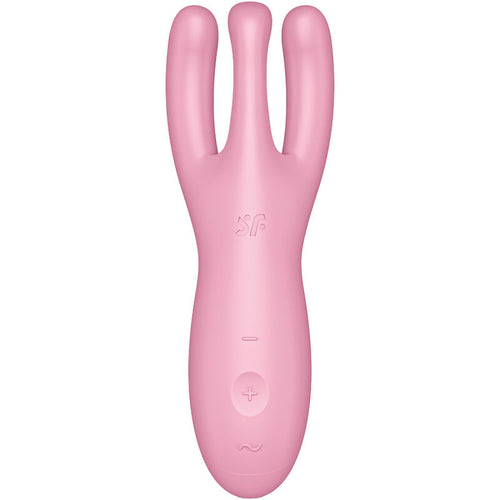 SATISFYER - APP VIBRADOR THREESOME 4 ROSA