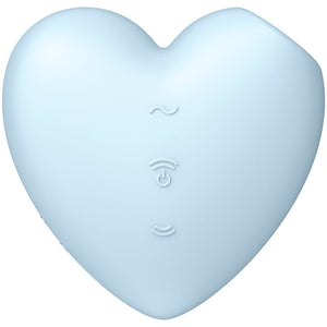 SATISFYER - CUTIE HEART ESTIMULADOR DE PULSO E VIBRADOR DE AR AZUL