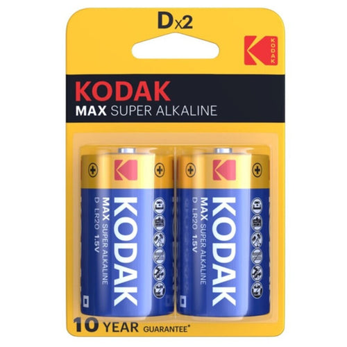 KODAK - BATERIA ALCALINA MAX D LR20 2 UNIDADES