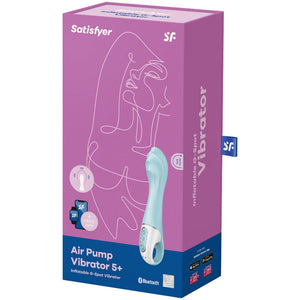 SATISFYER - AIR PUMP VIBRADOR 5+ APLICATIVO VIBRADOR INFLVEL G-SPOT AZUL