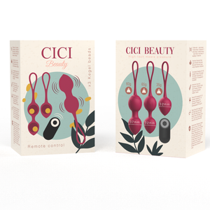 CICI BEAUTY - CONTROLE REMOTO PREMIUM SILICONE 3 VIBRANTES KEGEL BEADS