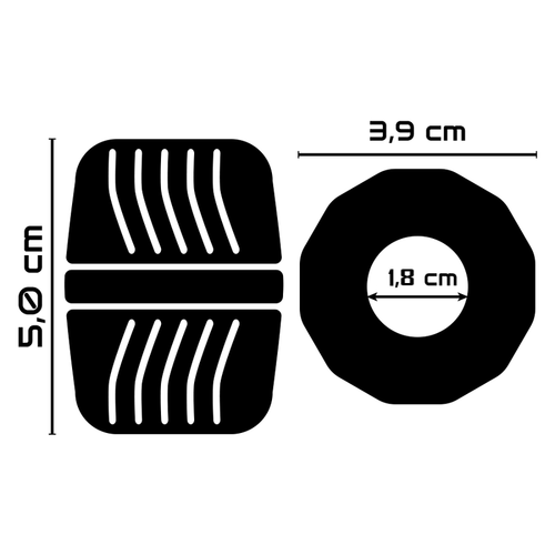 POWERING - ANEL PARA O PÉNIS SUPER FLEXÍVEL E RESISTENTE 5 CM PR11 TRANSPARENTE