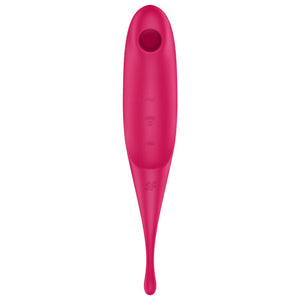 SATISFYER - ESTIMULADOR E VIBRADOR DE PULSO TWIRLING PRO AIR VERMELHO