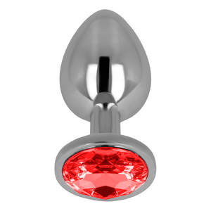 OHMAMA - PLUG ANAL COM CRISTAL VERMELHO 7 CM