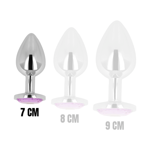 OHMAMA - PLUG ANAL COM CRISTAL VIOLETA 7 CM