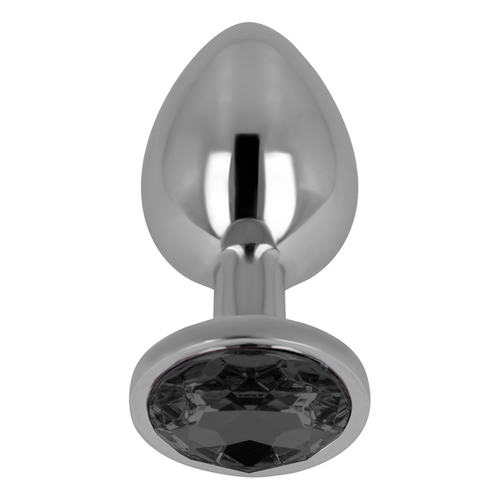 OHMAMA - PLUG ANAL COM CRISTAL PRETO 9 CM