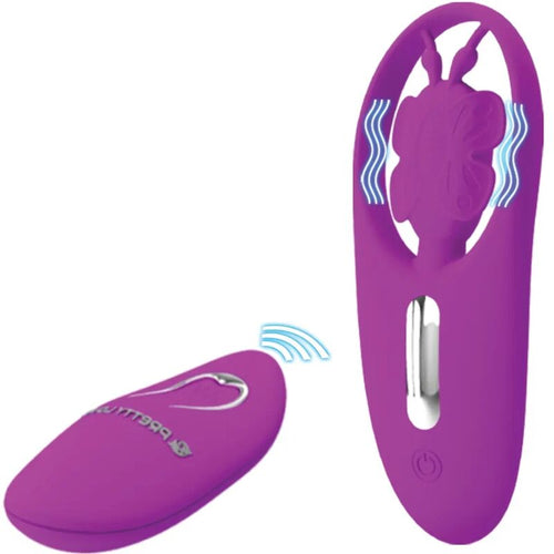 PRETTY LOVE - ESTIMULADOR DE BORBOLETA DANCING PARA CALAS COM CONTROLE REMOTO LILAC