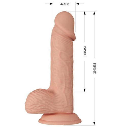 BAILE - LINDO ENCONTRO CATOBLEPAS DILDO REALÍSTICO FLEXÍVEL 20.6 CM NATURAL