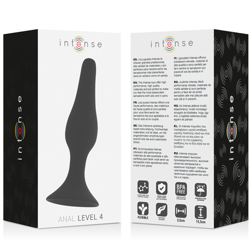 INTENSE - ANAL NÍVEL 4 15,5CM PRETO