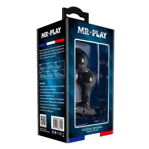 MR PLAY - PLUG ANAL VIBRADOR DE SILICONE PRETO