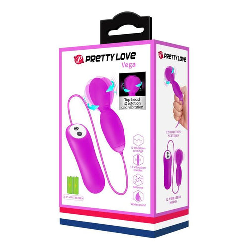 PRETTY LOVE - MASSAGER DE ROTAO E VIBRAO VEGA 12 FUNÕES FÚCSIA