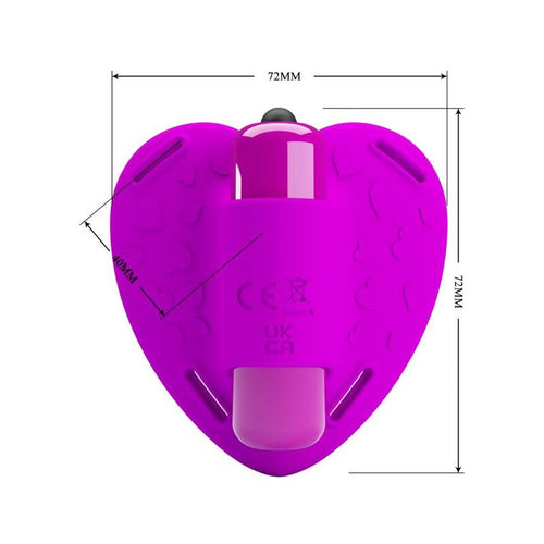 PRETTY LOVE - HEARTBEAT CLITORIS MASSAGER 10 MODOS DE VIBRAO ROXO