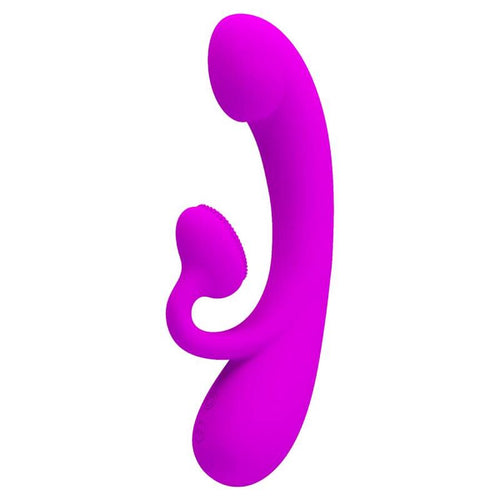 PRETTY LOVE - VIBRADOR SINCERO E OTADOR DE CLITÓRIS SILICONE ROXO