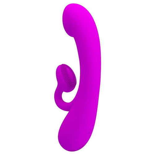 PRETTY LOVE - VIBRADOR SINCERO E OTADOR DE CLITÓRIS SILICONE ROXO