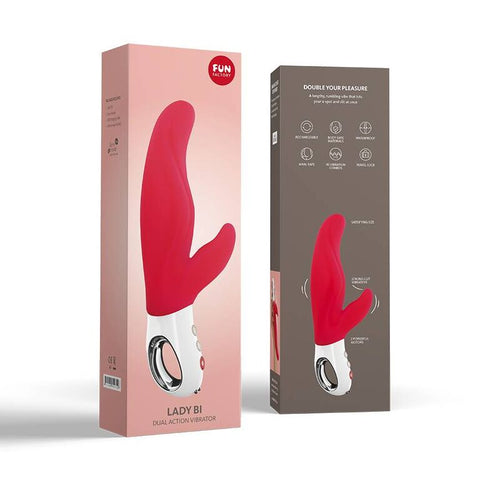 FUN FACTORY - VIBRADOR LADY BI DUAL ÍNDIA VERMELHO