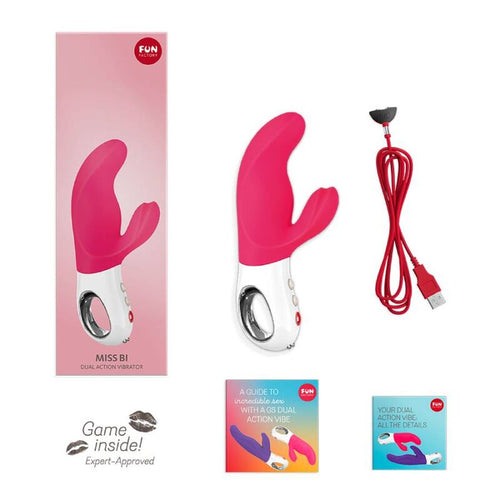 FUN FACTORY - VIBRADOR MISS BI DUAL ROSA BRANCO