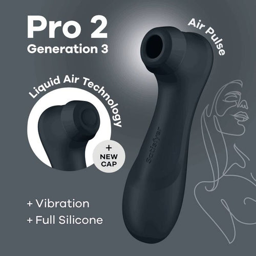 SATISFYER - PRO 2 GERAO 3 TECNOLOGIA DE AR LÍQUIDO VINHO TINTO