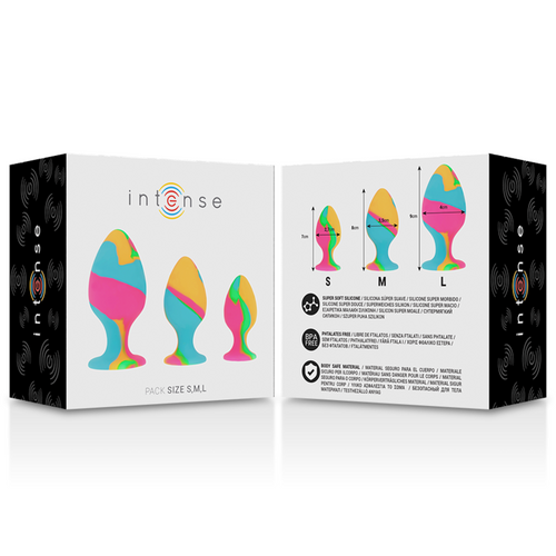 INTENSE - CONJUNTO DE PLUGUES DE SILICONE MULTICOLOR