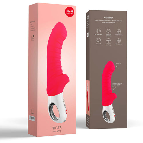 FUN FACTORY - VIBRADOR TIGER G5 ÍNDIA VERMELHO