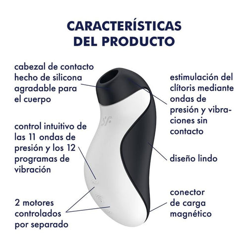 SATISFYER - ESTIMULADOR DE PULSO DE AR ORCA + VIBRAO