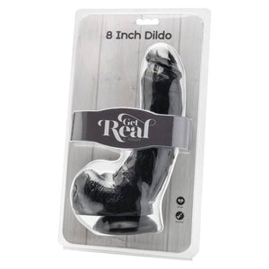 GET REAL - DILDO 20,5 CM COM BOLAS PRETAS