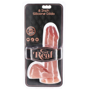 GET REAL - DILDO DE SILICONE 20,5 CM W BOLAS PELE