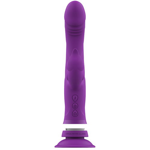 INTENSE - VIBRADOR DE SILICONE CASANOVA COELHO TRIPLO MOTOR ROXO