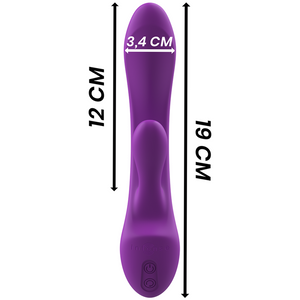 INTENSE - VIBRADOR LUIGI COELHO SILICONE LÍQUIDO ROXO